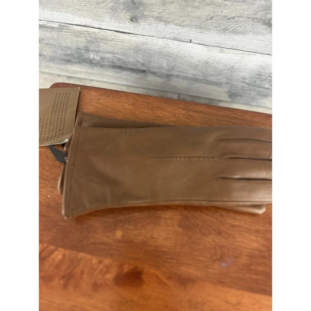 Fownes Women's Brown Leather Gloves 8 1/2